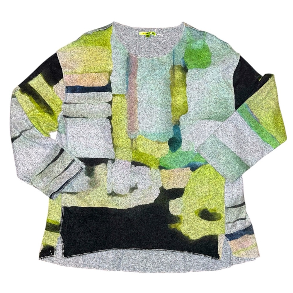 Trisha Tyler - abstract Hi-low sweater size XL